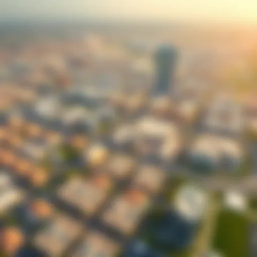 Aerial view of Al Barsha showcasing its urban landscape
