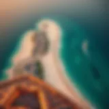 Breathtaking aerial view of Al Maria Island showcasing its pristine beaches