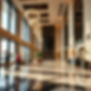 Lobby Design of Al Reem Plaza Tower Elegant lobby design of Al Reem Plaza Tower