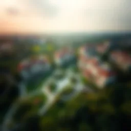 Aerial view of Breeze Garden Liwan showcasing its lush landscapes and modern architecture