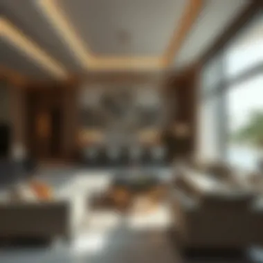 Lavish Living Space in Bulgari Villa Luxurious interior design of Bulgari Villa's living space