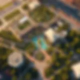 Aerial view showcasing the lush greenery of Central Park Al Reem in Dubai