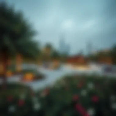 Panoramic view of community spaces within Central Park Al Reem