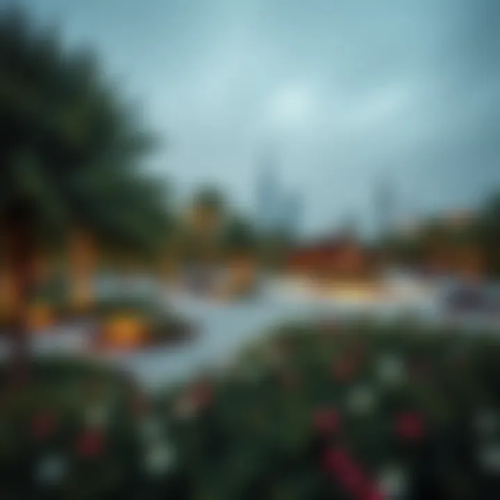 Panoramic view of community spaces within Central Park Al Reem