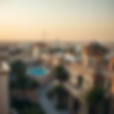 An aerial view of the historic Al Fahidi neighborhood revealing traditional Emirati architecture.