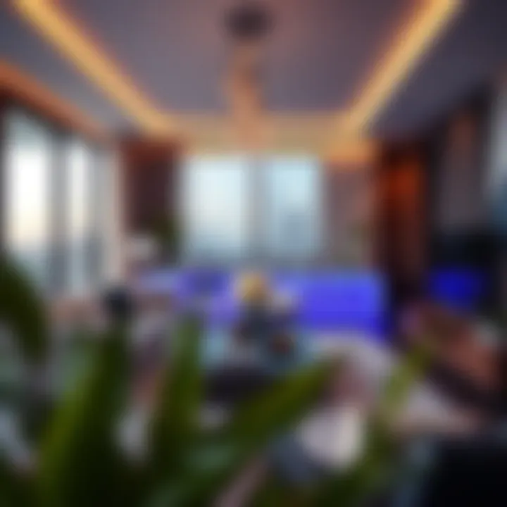 Stylish living room layout in Damac Heights