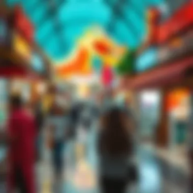 Visitors enjoying their time while exploring the various shops at Dragon Mart