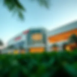 Aesthetic exterior view of Al Barsha Mall showcasing modern architecture