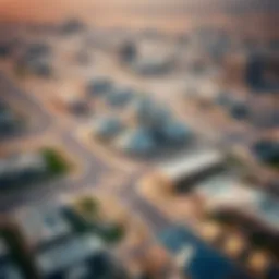 Aerial view of Al Dhafra showcasing modern developments