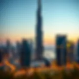 The stunning skyline of Dubai featuring Burj Khalifa