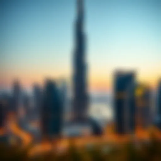 The stunning skyline of Dubai featuring Burj Khalifa