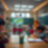 A vibrant classroom showcasing diverse learning activities