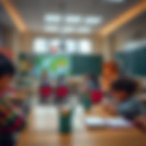 A vibrant classroom showcasing diverse learning activities