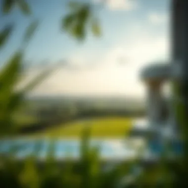 Elegant villa with breathtaking golf course views Modern villa overlooking lush greens of a golf course