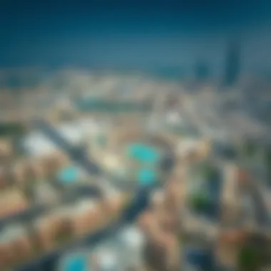 Aerial View of International City Aerial view of International City showcasing its layout and architecture