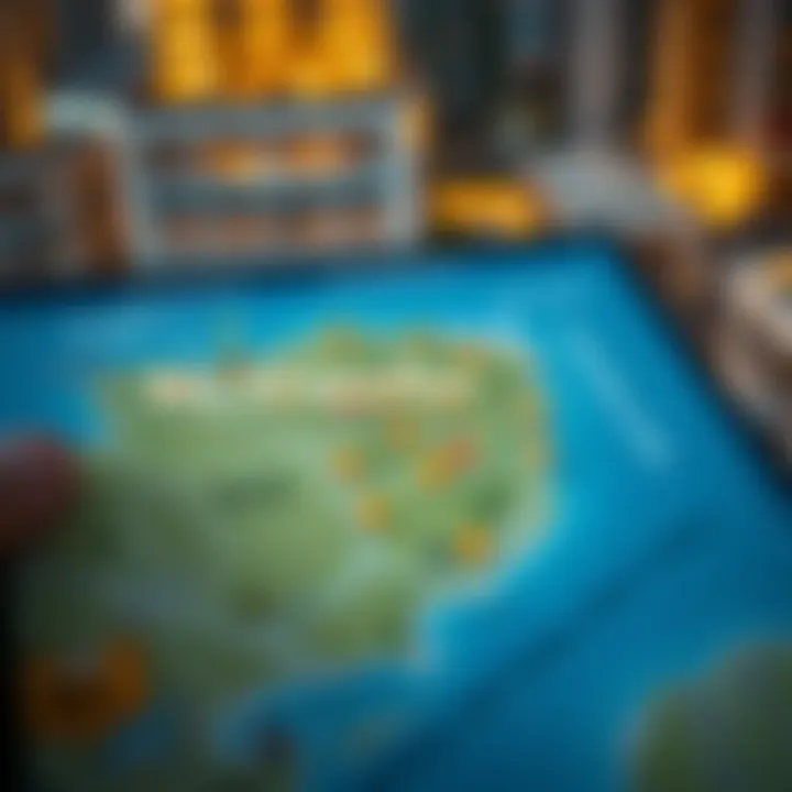 Map highlighting key amenities and facilities in International City