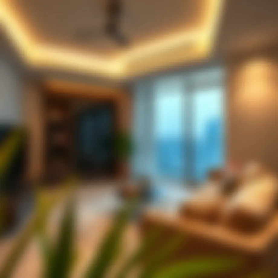 Modern living room design in a long stay apartment