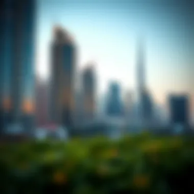 Dubai Skyline Vibrant Dubai skyline showcasing modern architecture