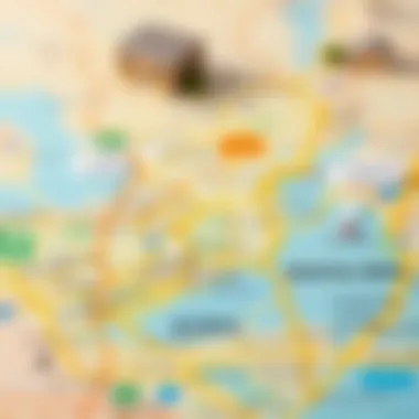 Rental Areas Map Map of Dubai highlighting popular rental areas