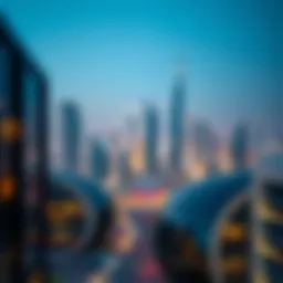 A skyline view of Dubai showcasing modern architecture