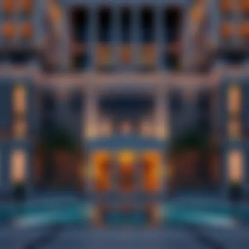 Luxurious facade of St. Regis Saadiyat Island