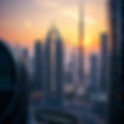 A skyline view of Dubai showcasing modern architecture