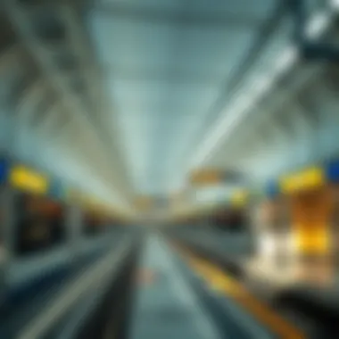 Interior of a modern Dubai Metro station
