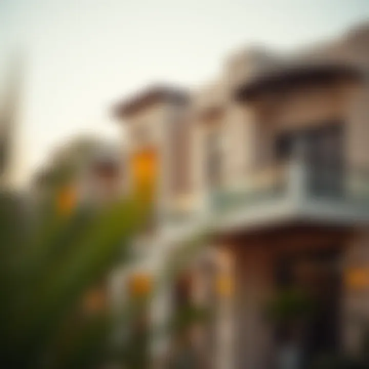 Architectural details of a residential building in Mira Oasis