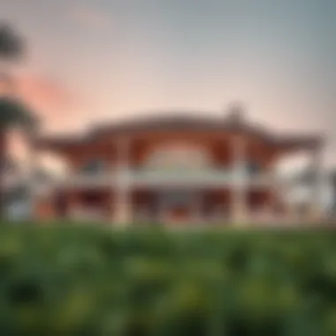 Luxurious Clubhouse in Dubai Luxurious clubhouse at a renowned Dubai golf course offering exquisite amenities