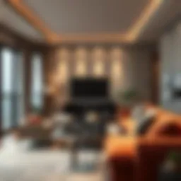 An inviting living room showcasing a property for rental