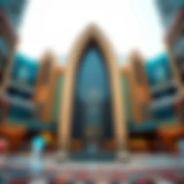 Architectural Marvel of The Dubai Mall Architectural marvel of The Dubai Mall showcasing its stunning facade