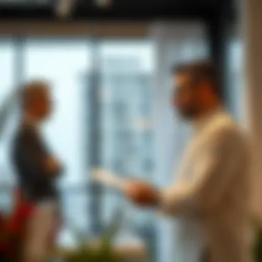 Broker-Client Discussion Real estate broker discussing with a client